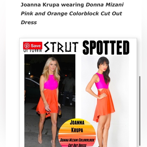 Donna Mizani Colorblock Cutout Dress - Size XS - Picture 3 of 9